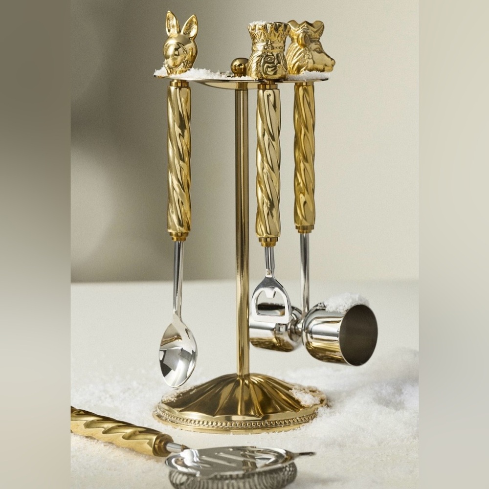 New York City Ballet Nutcracker x Anthropologie Elegant Gold and‎ Silver Bar Set